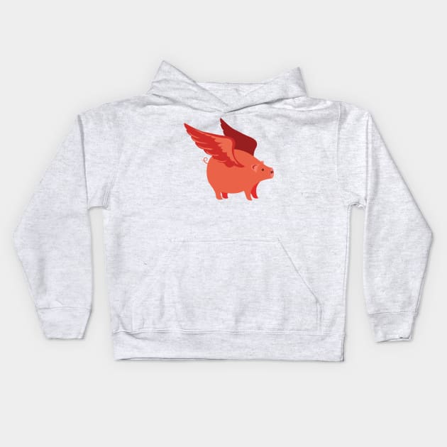 When Pigs Fly.... Kids Hoodie by SWON Design